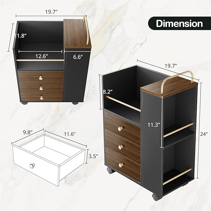 Home Office Furniture Set, 71" Electric Standing Desk with 2 Wide File Cabinet, AC/USB, Mobile File Cabinet with Lockable Wheels, Furniture Set with Multiple Functions,Black Walnut