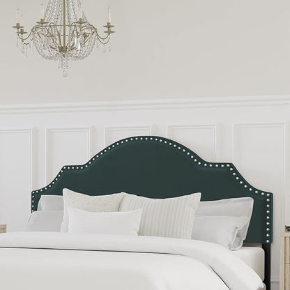 Hillsdale, Cynthia Upholstered Full/Queen Adjustable Headboard, Green