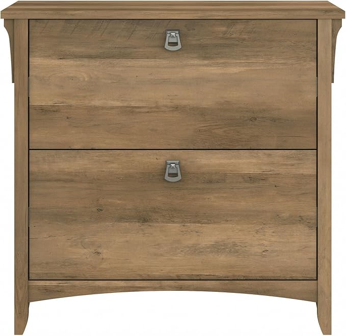 Bush Furniture Salinas 2 Drawer Lateral File Cabinet in Reclaimed Pine, Home Office Storage Solution, Organizer with Drawers for Workspace, Filing Unit