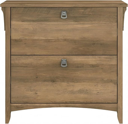 Bush Furniture Salinas 2 Drawer Lateral File Cabinet in Reclaimed Pine, Home Office Storage Solution, Organizer with Drawers for Workspace, Filing Unit