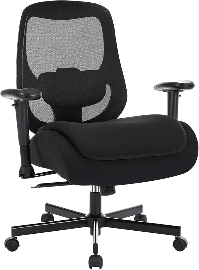 Ergonomic Home Office Desk Chair,Breathable Mesh Chair with Expanded High Back Lumbar Support,Adjustable Height (Classic)