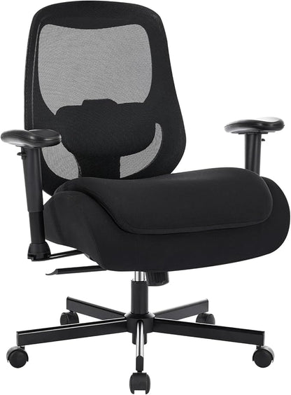 Ergonomic Home Office Desk Chair,Breathable Mesh Chair with Expanded High Back Lumbar Support,Adjustable Height (Classic)