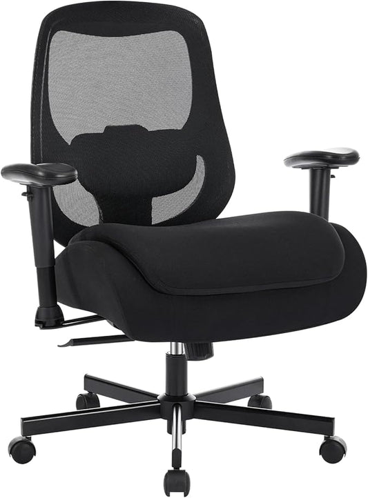 Ergonomic Home Office Desk Chair,Breathable Mesh Chair with Expanded High Back Lumbar Support,Adjustable Height (Classic)
