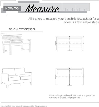Classic Accessories Veranda Water-Resistant 60 Inch Patio Bench Cover, Patio Furniture Covers