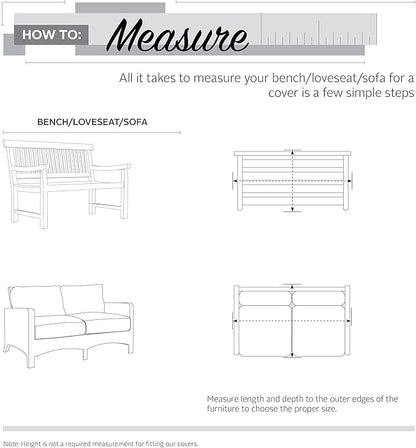 Classic Accessories Ravenna Water-Resistant 76 Inch Patio Sofa/Loveseat Cover, Patio Furniture Covers