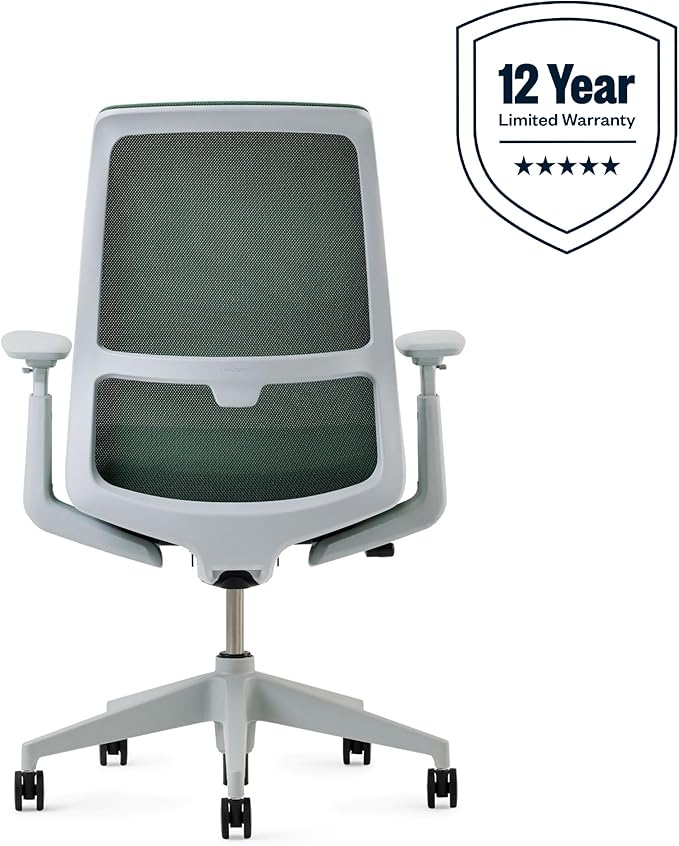 Haworth Soji Office Chair with Ergonomic Adjustments, Flexible Mesh Back (Juniper)