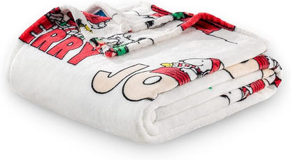 Berkshire Blanket Peanuts VelvetLoft Cute Character Snoopy Plush Throw Blanket,Peanuts Snowy Scene,Throw 55 in x 70 in (Official Peanuts® Product)