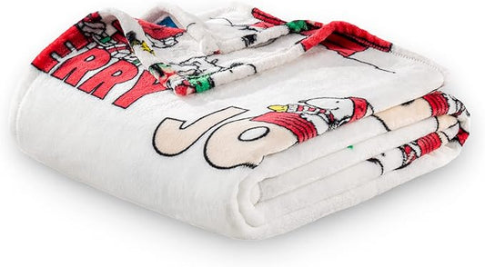 Berkshire Blanket Peanuts VelvetLoft Cute Character Snoopy Plush Throw Blanket,Peanuts Snowy Scene,Throw 55 in x 70 in (Official Peanuts® Product)