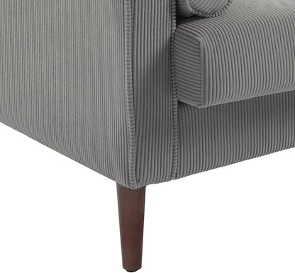 Oversized Accent Chair Set of 2, Corduroy Fabric Mid Century Modern Armchair with Large Seat for Living Room Bedroom Reading