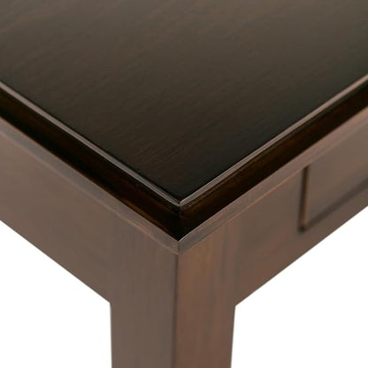 SIMPLIHOME Artisan Console Table - 46 Inch Wide Solid Wood Sofa Table in Russet Brown, Transitional Storage Table for Entryway or Living Room with 2 Drawers and Clean Angle-Edged Top