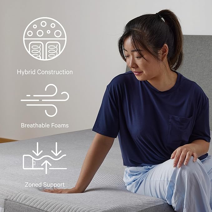 Casper Sleep Original Hybrid Queen Mattress – Medium Feel with Zoned Support – Motion Isolation – Breathable, Cooling Memory Foam – 100-Night Trial – CertiPUR-US