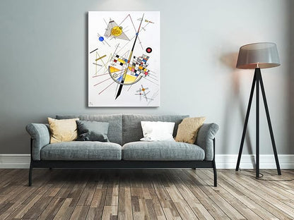 Wieco Art Canvas Prints Large Delicate Tension #85, 1923 by Wassily Kandinsky Abstract Classic Art Reproductions Canvas Wall Art for Home Decor Living Room and Wall Decorations