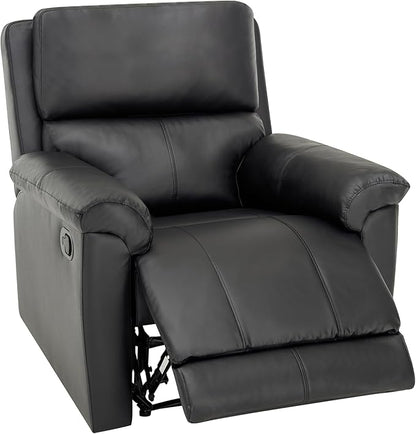 MINCETA Recliner Chairs,Modern 5" Wall Hugger Nursery Recliner with Overstuffed Arm and Back for Living Room,PU Leather in Black