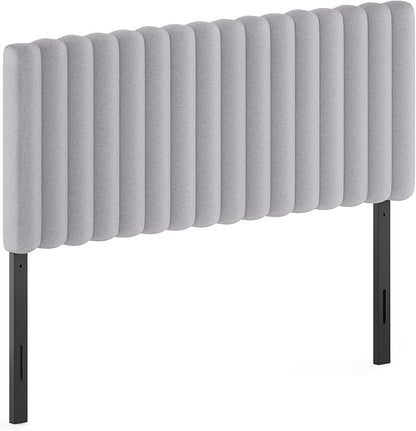 Furinno Roanne Upholstered Tufted Headboard, Full, Glacier