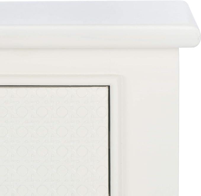 Safavieh Home Collection Haines White 4-Drawer Bottom Shelf Console Table