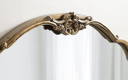 Kate and Laurel Novella Glam Ornate Mirror; 18x30; Gold; Traditional Baroque Inspired Wall Decor