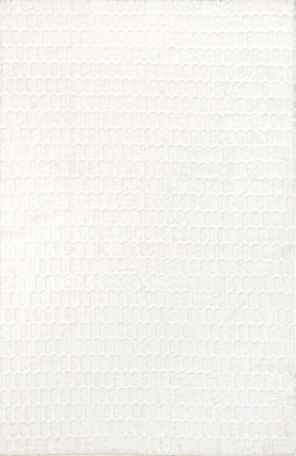 nuLOOM 2' x 3' Cozy Plush Area Rug, Machine Washable, Non-Slip, Soft Fluffy Shag Carpet for Living Room Bedroom Kids Room Nursery Home Decor, Nia White