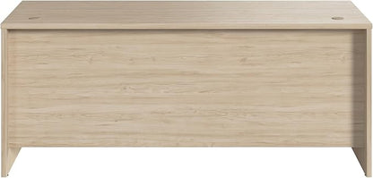 Bush Business Furniture Studio C 72W Computer Desk with Wire Management and Modesty Panel in Natural Elm, Professional Table for Home Office and Corporate Office