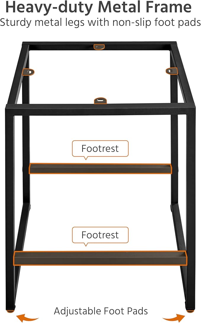 Yaheetech 24" Leather Bar Stools Set of 4, Kitchen Counter Height Bar Chairs Stools, for Kitchen Island, Dining Room, Black