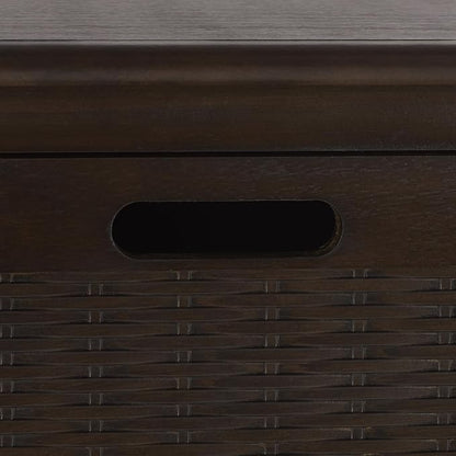 SAFAVIEH Home Collection - Landers Dark Chocolate Console Table with 3 Basket Drawers and 1 Shelf, Farmhouse Accent Entryway Table (CNS5711F)
