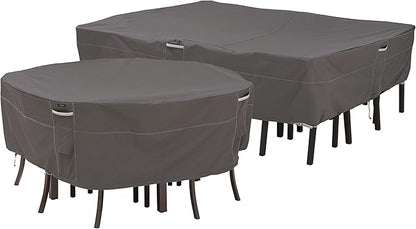 Classic Accessories Terrazzo Water-Resistant 24 Inch Round Ottoman/Coffee Table Cover, Outdoor Table Cover