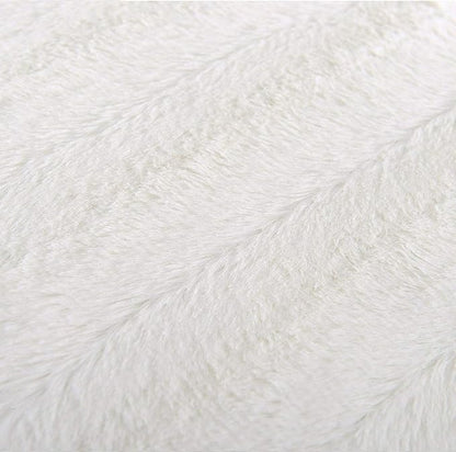Cheer Collection Faux Fur Throw Pillows - Decorative Pillows for Couch, Bed Throw Pillows, Chocolate Accent Pillows for Bedroom or Living Room Aesthetic, Set of 2 Furry Throw Pillows, 18”x18”