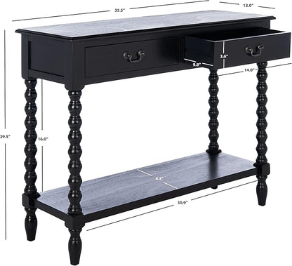 SAFAVIEH Home Collection Athena Black 2-Drawer Console Table