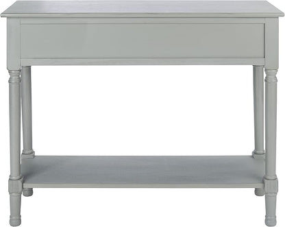 SAFAVIEH Home Collection Tate Distressed Grey 2-Drawer Bottom Shelf Console Table CNS5720C