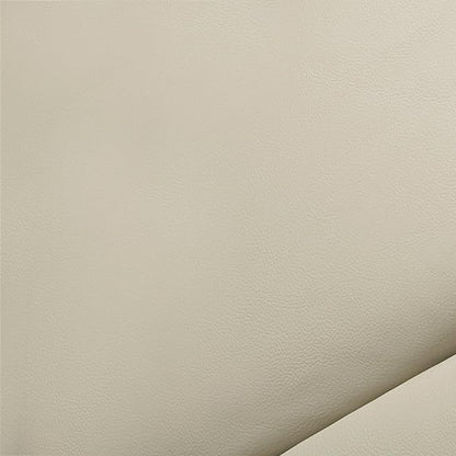MCombo Power Lift Recliner Chair Sofa with Massage and Heat, Adjustable Headrest for Elderly People, Solid Wood Armrest, USB Ports, Side Pockets, Faux Leather 7917 (Cream White, Medium)
