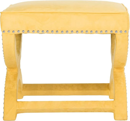 Safavieh MCR4645 Mystic Upholstered Ottoman Color: Cream