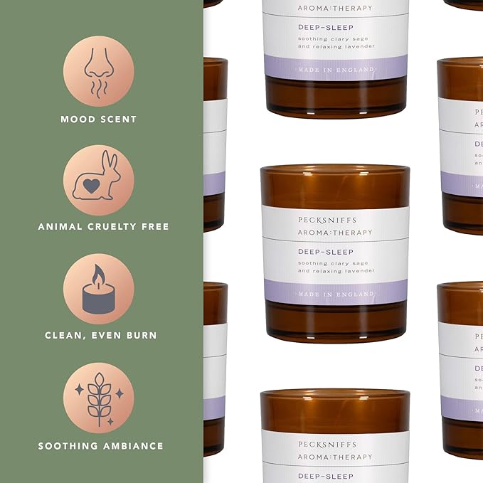 Pecksniff's Amber Deep-Sleep Aroma Therapy Candle | 1 Wick, 184g/6.49oz