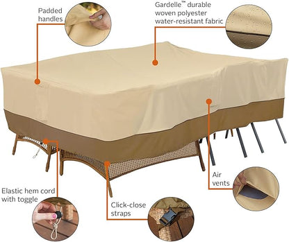 Classic Accessories Veranda Water-Resistant 80 Inch General Purpose Patio Furniture Cover, Outdoor Furniture Cover