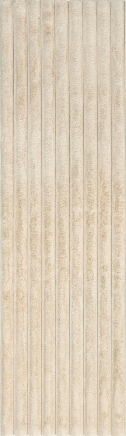 nuLOOM 2'6" x 8' Cozy Plush Area Rug, Machine Washable, Non-Slip, Soft Fluffy Shag Carpet for Living Room Bedroom Kids Room Nursery Home Decor, Kai Beige