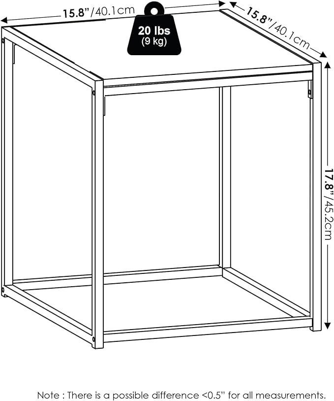 Furinno CAMNUS Coffee Table, Metal Frame Modern Coffee Table and Side Tables Set, Toolless Side Table Sets, for Living Room, Bedroom, Home Office, Solid White