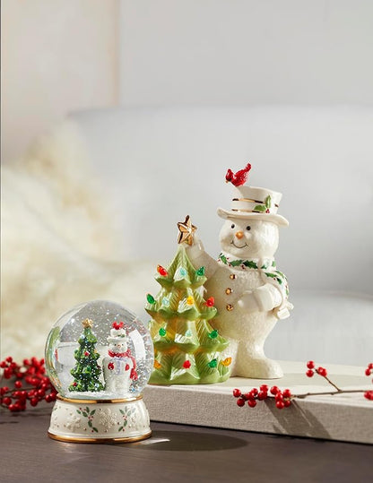 Lenox 894915 Happy Holly Days Snow Globe, Christmas & Holiday Decor
