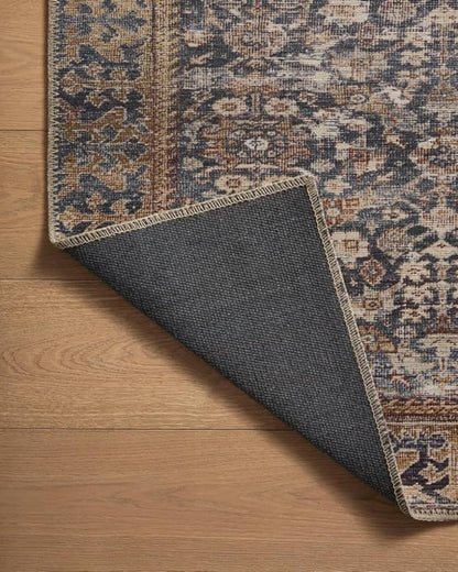 Loloi Amber Lewis Georgie Collection GER-05 Denim/Spice 8'-4" x 11'-6", .19" Pile Height, Area Rug