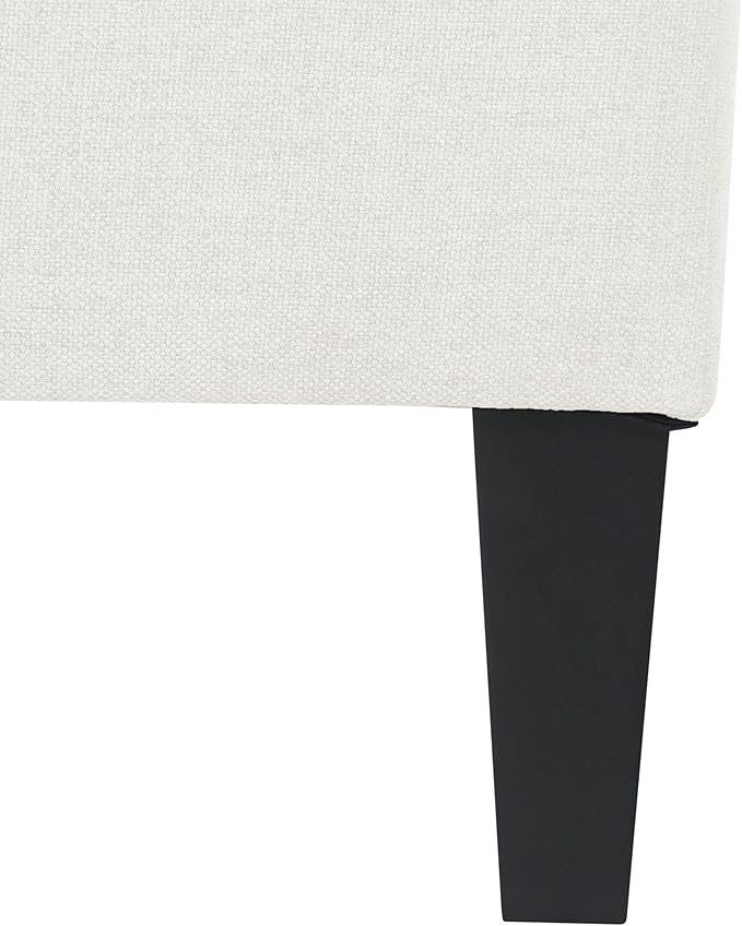 Christopher Knight Home Tufted Ottoman Footrest Rectangular Upholstered Ottoman Non Storage Fabric Ottoman Foot Rest Stool with Tufted Stitching,28.25 "W x 23 "D x 18.5 "H,Ivory