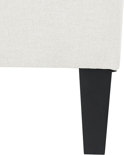 Christopher Knight Home Tufted Ottoman Footrest Rectangular Upholstered Ottoman Non Storage Fabric Ottoman Foot Rest Stool with Tufted Stitching,28.25 "W x 23 "D x 18.5 "H,Ivory