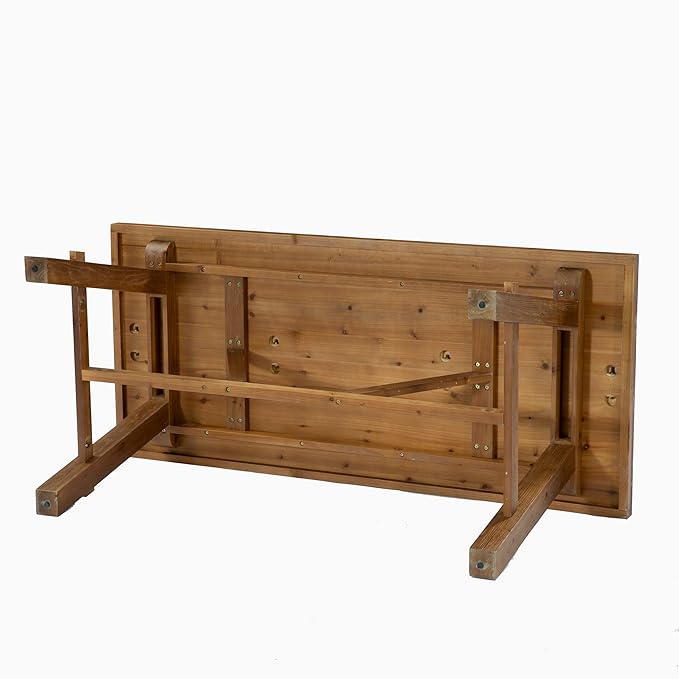LITTLE TREE 70.87" Long Large Wood Desks, Solid Wood Office Desk, Farmhouse Executive Computer Desk, Home Office Workstaticon, Work Writing Table, Rustic Brown