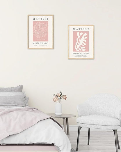 Matisse Art wall Décor Set of 3,Unframed Pink Tree wall art,Truly Quality Canvas Prints for 12x16in,Art poster decoration for kitchen, bathroom,living room,bedroom