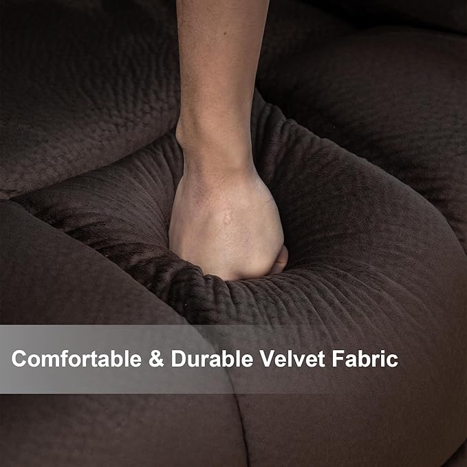 Oversized Lift Recliner Chairs for Elderly, 26in Extra Wide Power Chair with Massaga and Heating, Large Electric Lay Flat Recliners Sofa for Big and Tall Adult Lounging, Velvet Dark Brown