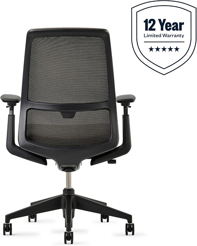 Haworth Soji Office Chair with Ergonomic Adjustments, Flexible Mesh Back (Clay)