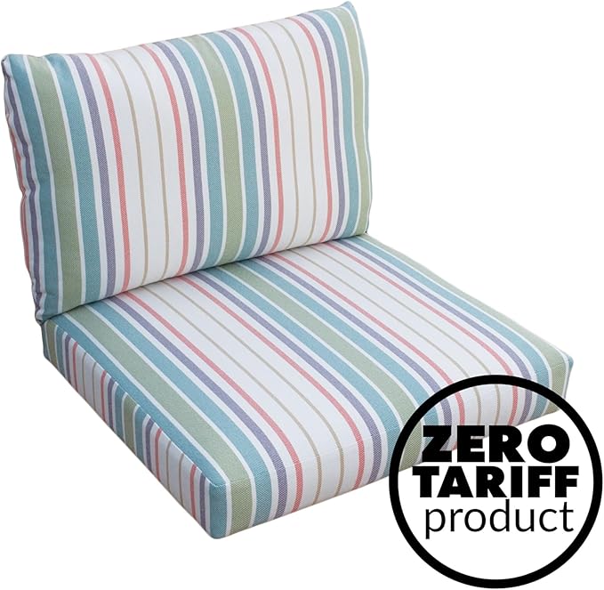 Tommy Bahama Deep Seating Lounge Cushion, 26" X 26" X 4", Bandeau Pastel