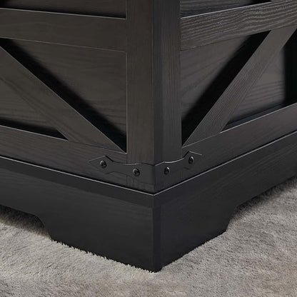 Lift Top Coffee Table, 31.5" Square Coffee Table with Storage, Farmhouse Coffee Tables for Living Room, Cocktail Tables with Large Hidden Compartment, Rustic Black