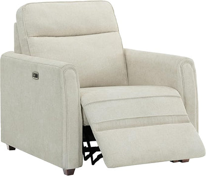 Zero Wall Recliner Chair Wall Hugger Power Recliner Chair with Comfortable Backrest High Wood Leg USB & Type C Dual Charge Ports for Living Room RV Furniture or Small Spaces