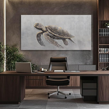 SDYA Minimalist Art Wall Decor Animal Decorative Pictures Black and Brown Art for Walls 24"x48" Artwork for Bedroom Dining Room Decor