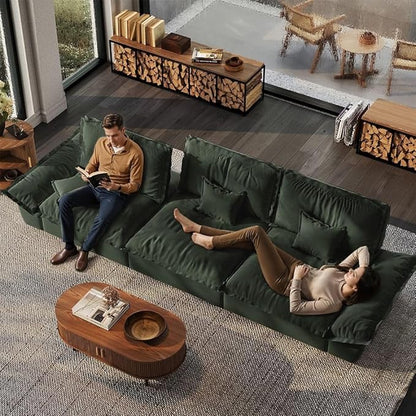 POVISON Oversized Modular Sectional Sailboat Sofa for Living Room with Adjustable Backrest Modern Sectional Couches Loveseat Large Deep Sofa Set 2 Seats Big Comfy Cloud Couch for House Office