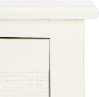 SAFAVIEH Home Collection Landers Distressed 3-Drawer Console Table CNS5711A, Distrssed White