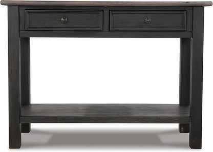 Signature Design by Ashley Tyler Creek Modern Farmhouse Sofa Table, Brown & Black