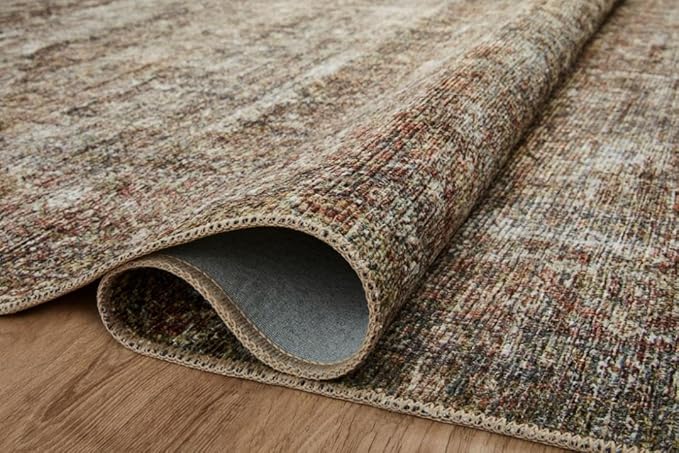 Loloi Amber Lewis Billie Collection, Tobacco & Rust 2'-6" x 12'-0" Area Rug – Antique & Distressed Accent Rugs for Living Room, Bedroom, Entryway & Hallway, No Shed High Traffic Area Home Decor Rug